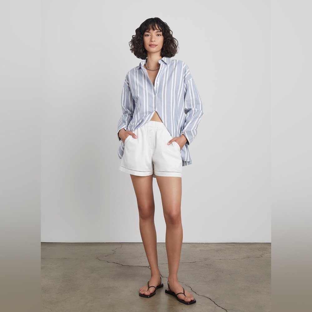 Striped Button-Up Blouse - Picture 2 of 6